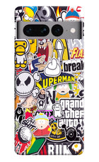 Sticker Bomb Google Pixel 7 Pro Hard Case Back Cover by Casekaro