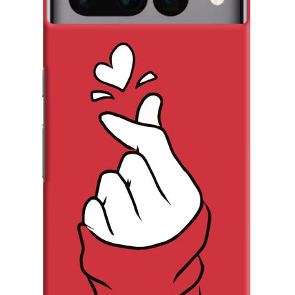 Korean Love Sign Google Pixel 7 Pro Hard Case Back Cover by Casekaro