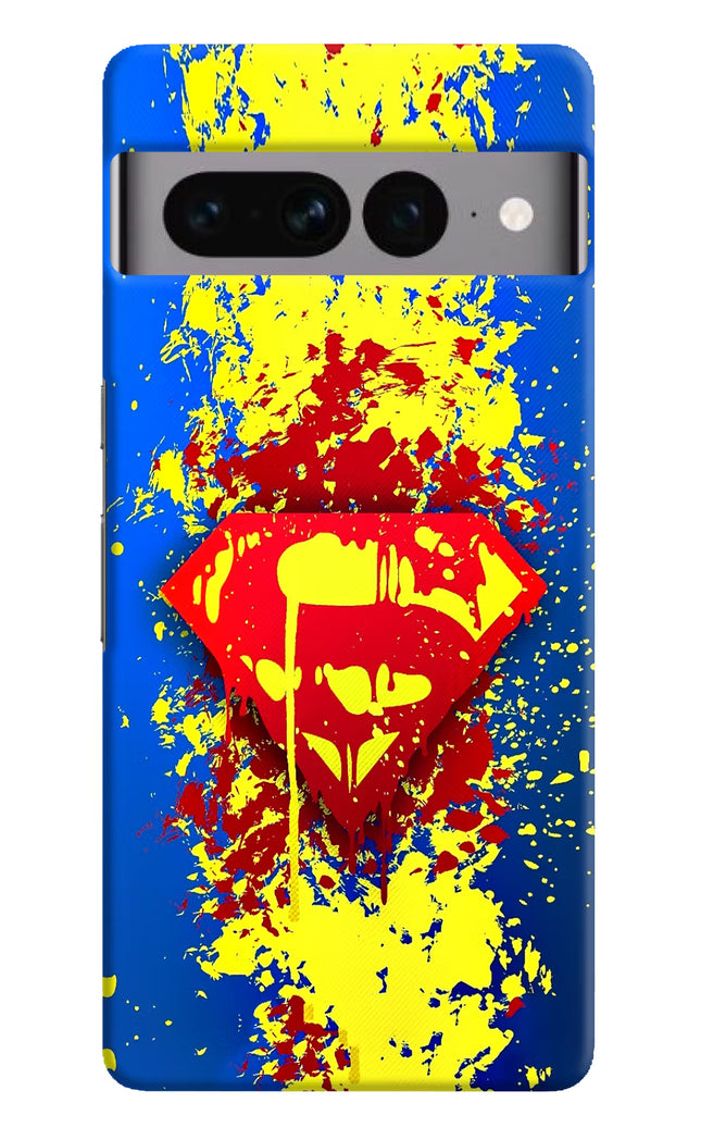 Superman logo Google Pixel 7 Pro Hard Case Back Cover by Casekaro
