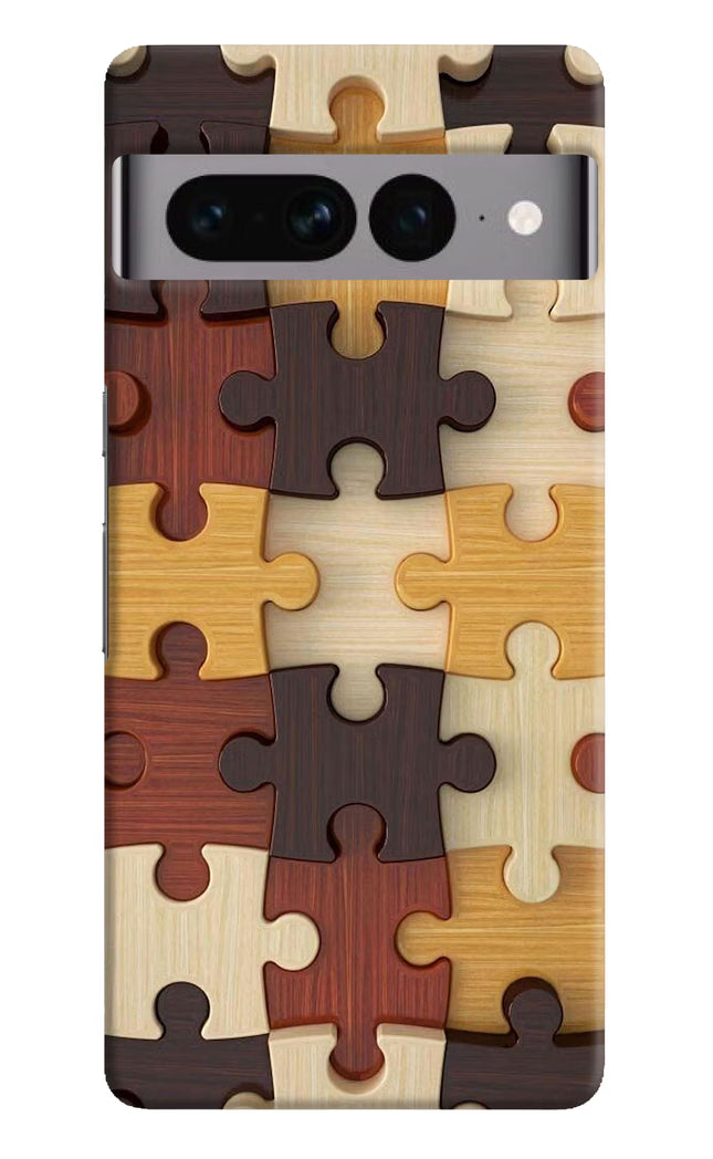 Wooden Puzzle Google Pixel 7 Pro Hard Case Back Cover by Casekaro