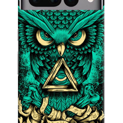 Green Owl Google Pixel 7 Pro Hard Case Back Cover by Casekaro