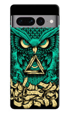 Green Owl Google Pixel 7 Pro Hard Case Back Cover by Casekaro