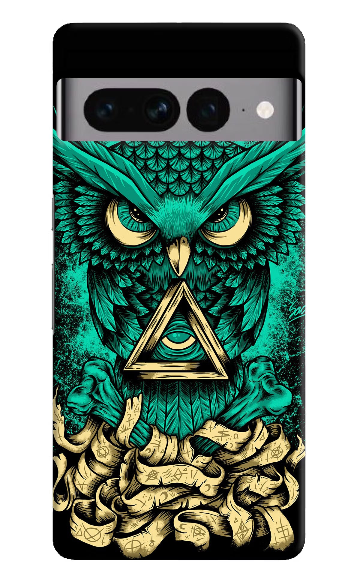 Green Owl Google Pixel 7 Pro Hard Case Back Cover by Casekaro