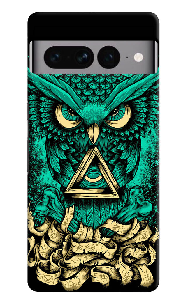 Green Owl Google Pixel 7 Pro Hard Case Back Cover by Casekaro