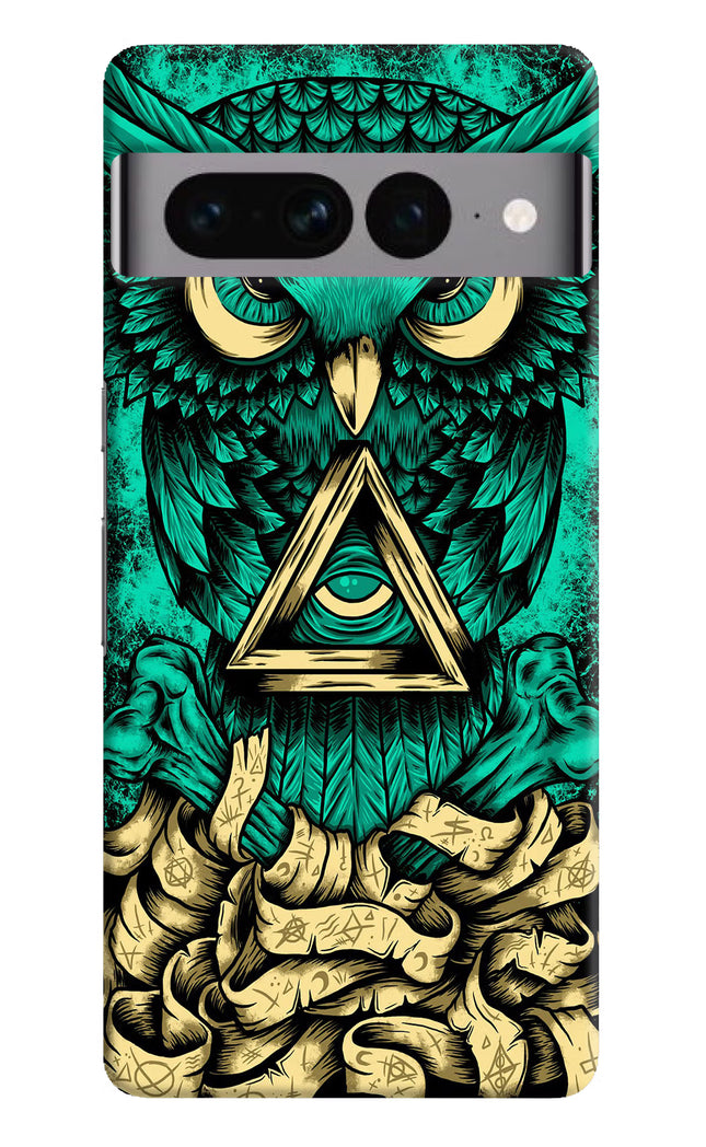 Green Owl Google Pixel 7 Pro Hard Case Back Cover by Casekaro