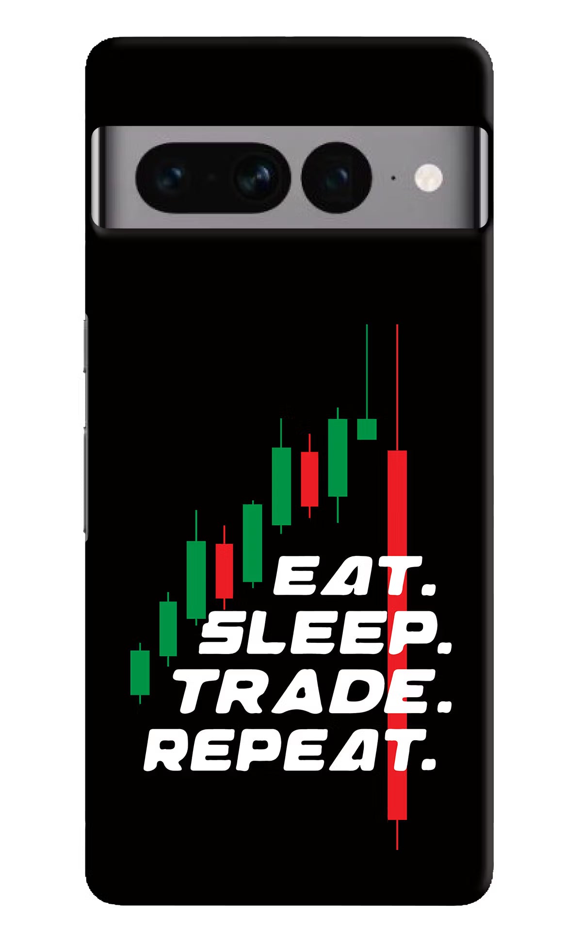 Eat Sleep Trade Repeat Google Pixel 7 Pro Hard Case Back Cover by Casekaro