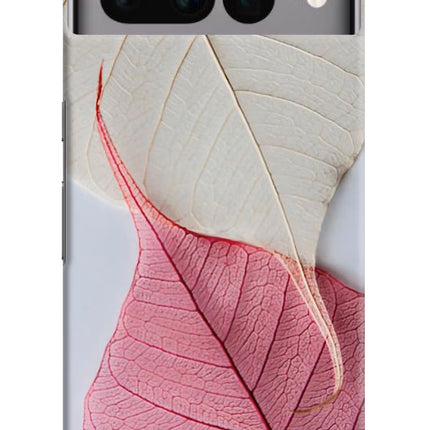 White Pink Leaf Google Pixel 7 Pro Hard Case Back Cover by Casekaro