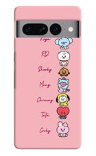 BTS names Google Pixel 7 Pro Hard Case Back Cover by Casekaro