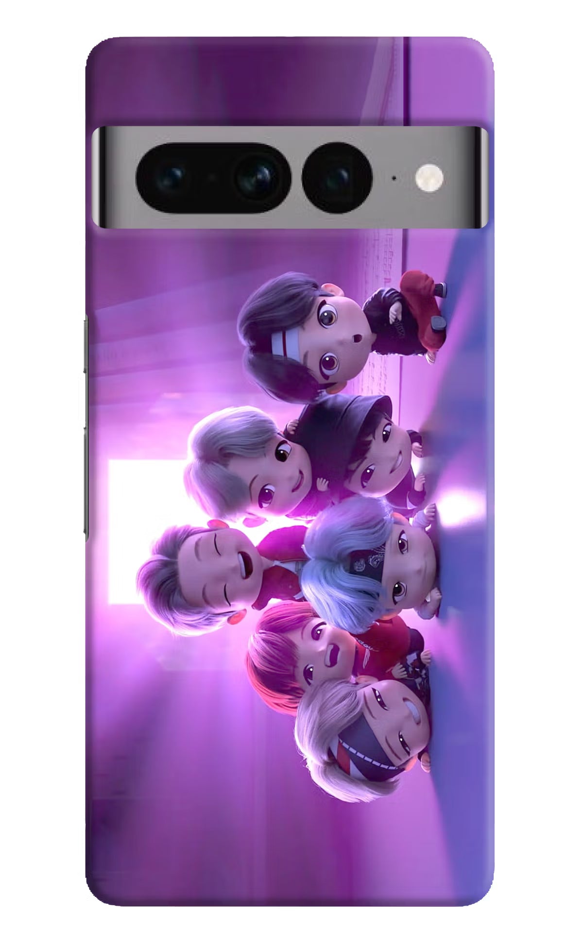 BTS Chibi Google Pixel 7 Pro Hard Case Back Cover by Casekaro