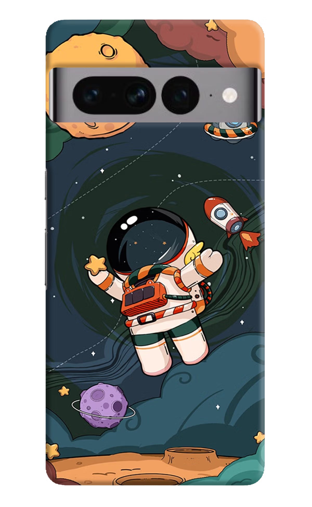Cartoon Astronaut Google Pixel 7 Pro Hard Case Back Cover by Casekaro