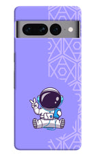 Cute Astronaut Chilling Google Pixel 7 Pro Hard Case Back Cover by Casekaro