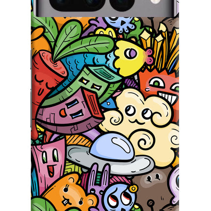Veggie Doodle Google Pixel 7 Pro Hard Case Back Cover by Casekaro