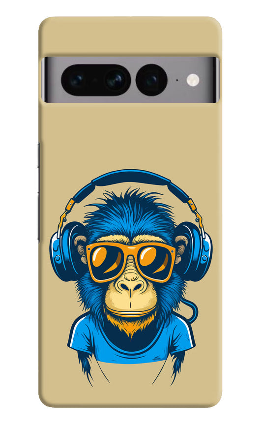 Monkey Headphone Google Pixel 7 Pro Hard Case Back Cover by Casekaro