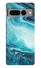 Blue Glitter Marble Google Pixel 7 Pro Hard Case Back Cover by Casekaro