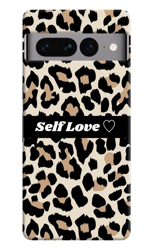 Leopard Print Self Love Google Pixel 7 Pro Back Cover