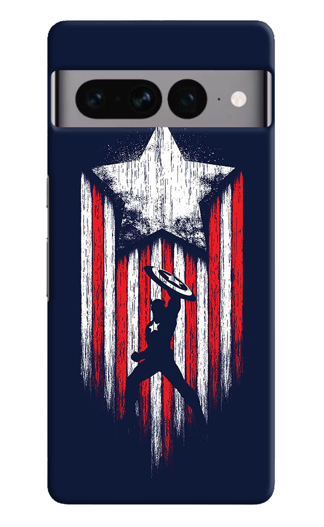 Captain America Marvel Art Google Pixel 7 Pro Hard Case Back Cover by Casekaro