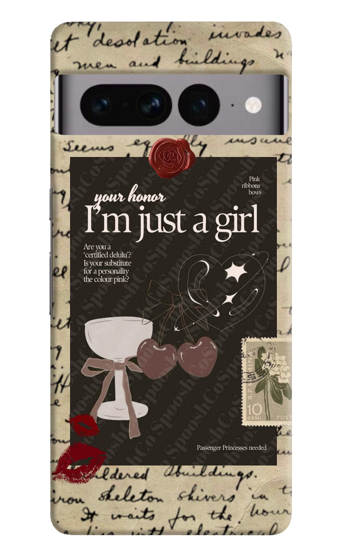 I am just a girl Google Pixel 7 Pro Hard Case Back Cover by Casekaro
