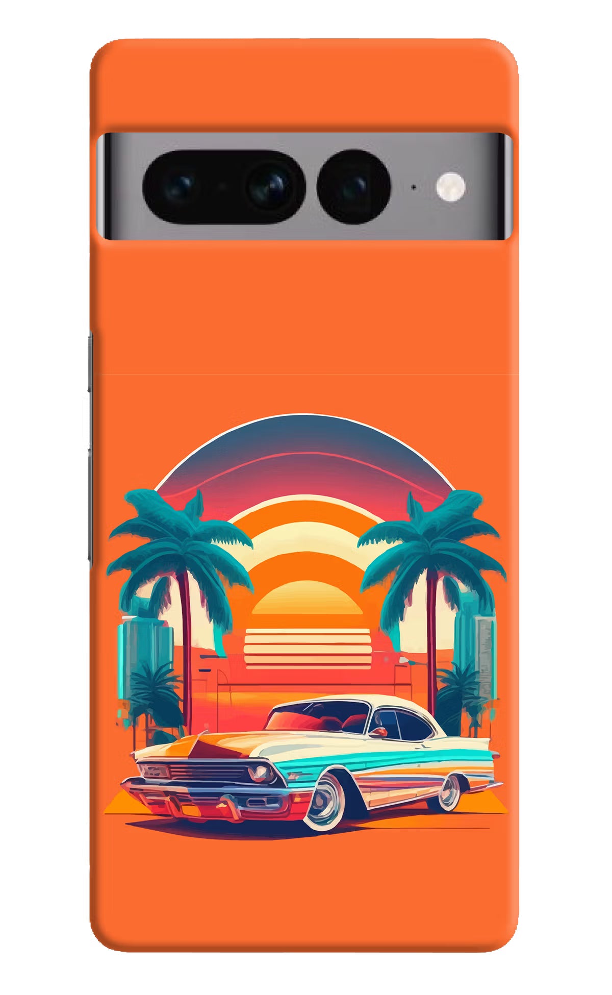 Palm Drive 80s Google Pixel 7 Pro Hard Case Back Cover by Casekaro