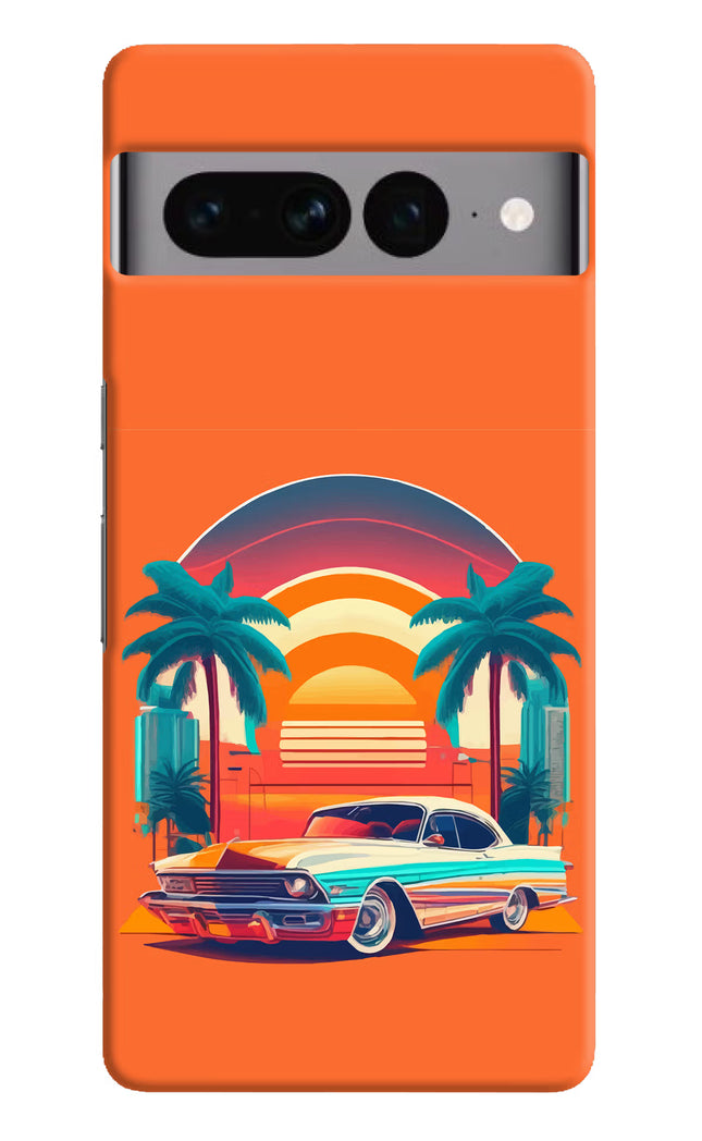 Palm Drive 80s Google Pixel 7 Pro Hard Case Back Cover by Casekaro
