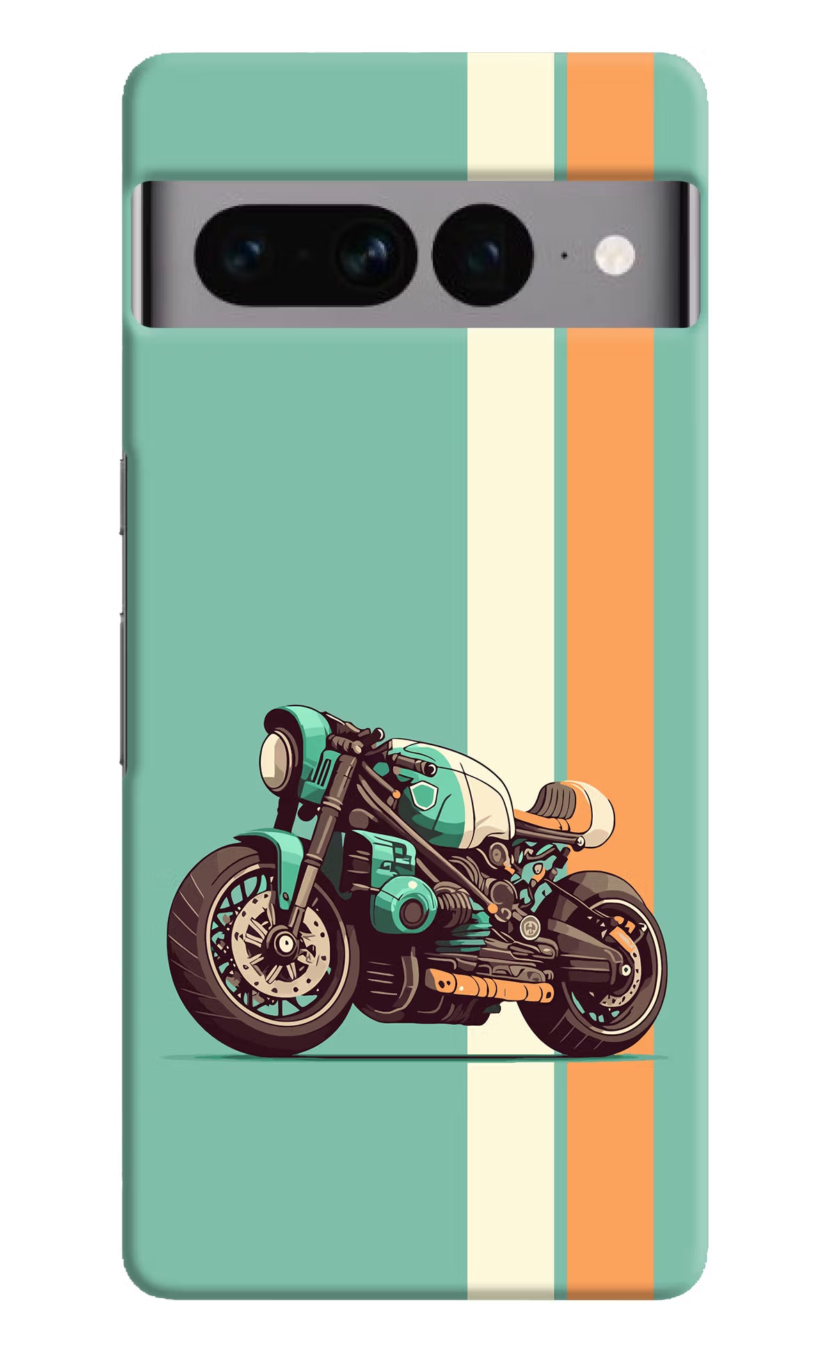Striped Moto Drift Google Pixel 7 Pro Hard Case Back Cover by Casekaro