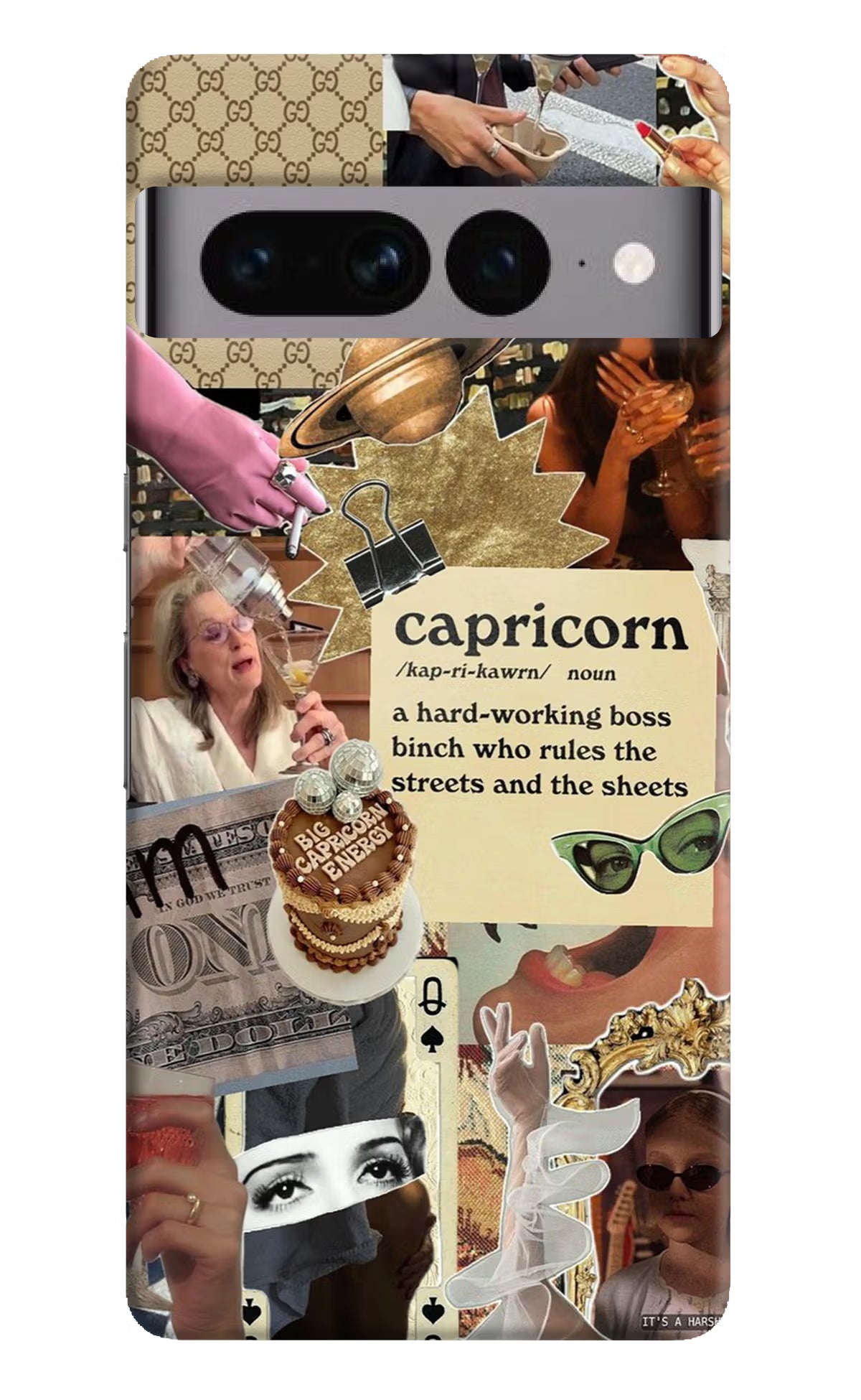 Capricorn Zodiac Google Pixel 7 Pro Hard Case Back Cover by Casekaro
