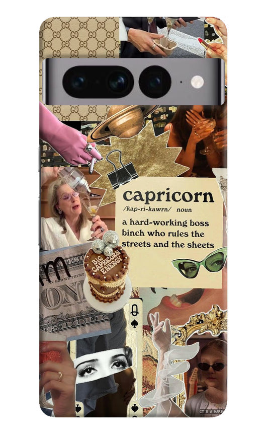 Capricorn Zodiac Google Pixel 7 Pro Hard Case Back Cover by Casekaro