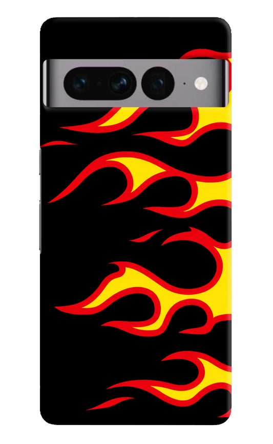 Side Sweep Flames Google Pixel 7 Pro Hard Case Back Cover by Casekaro