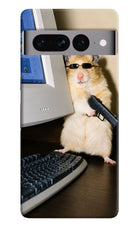 Hacker Hamster Google Pixel 7 Pro Hard Case Back Cover by Casekaro