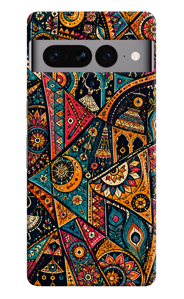 Folk Print Google Pixel 7 Pro Hard Case Back Cover by Casekaro