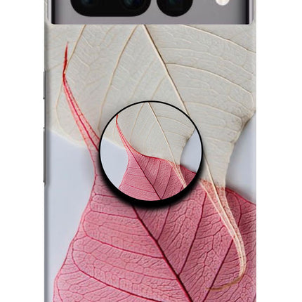 White Pink Leaf Google Pixel 7 Pro Pop Case by Casekaro