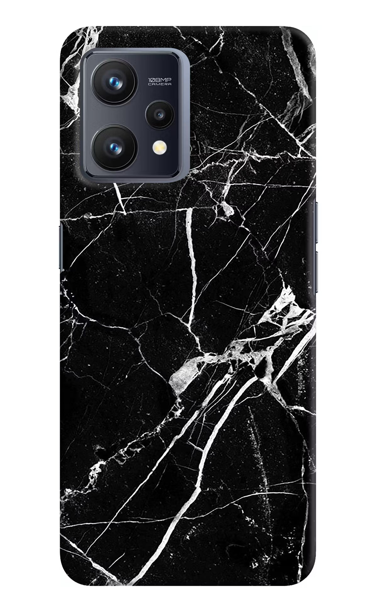 Black Marble Pattern Realme 9 4G Hard Case Back Cover by Casekaro