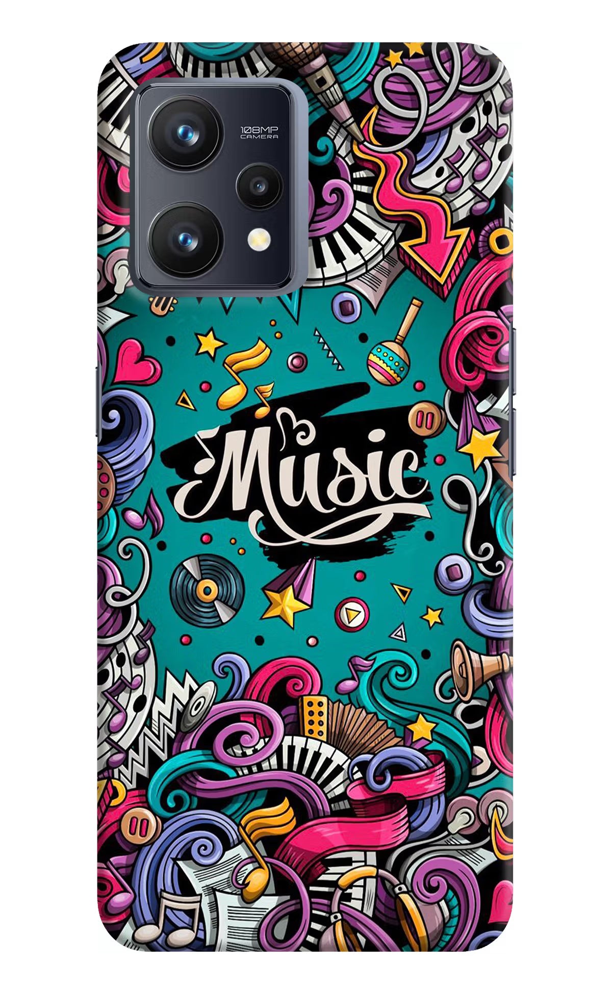 Music Graffiti Realme 9 4G Hard Case Back Cover by Casekaro
