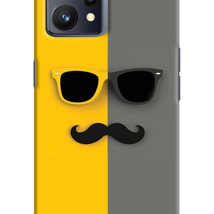 Sunglasses with Mustache Realme 9 4G Hard Case Back Cover by Casekaro