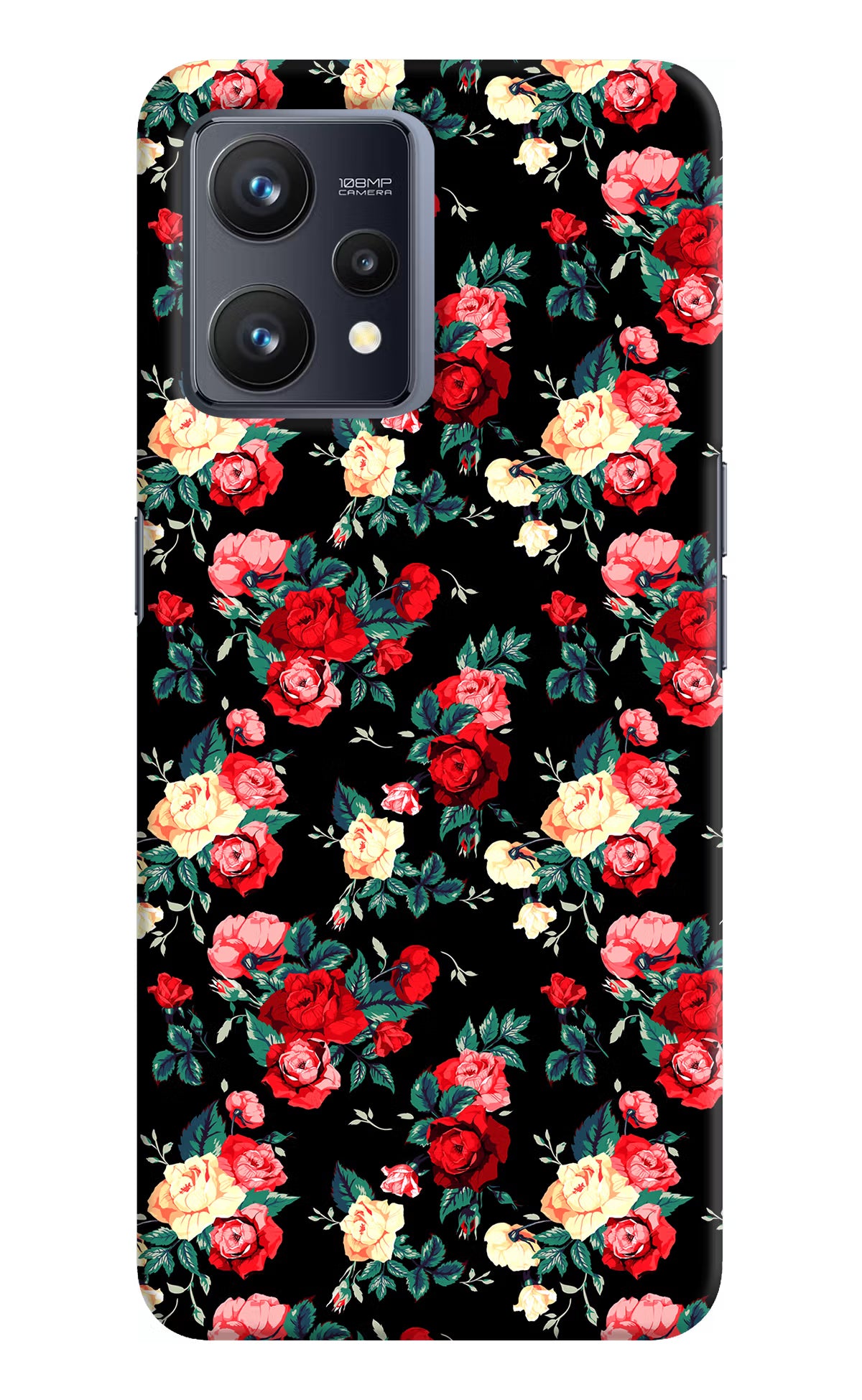 Rose Pattern Realme 9 4G Hard Case Back Cover by Casekaro