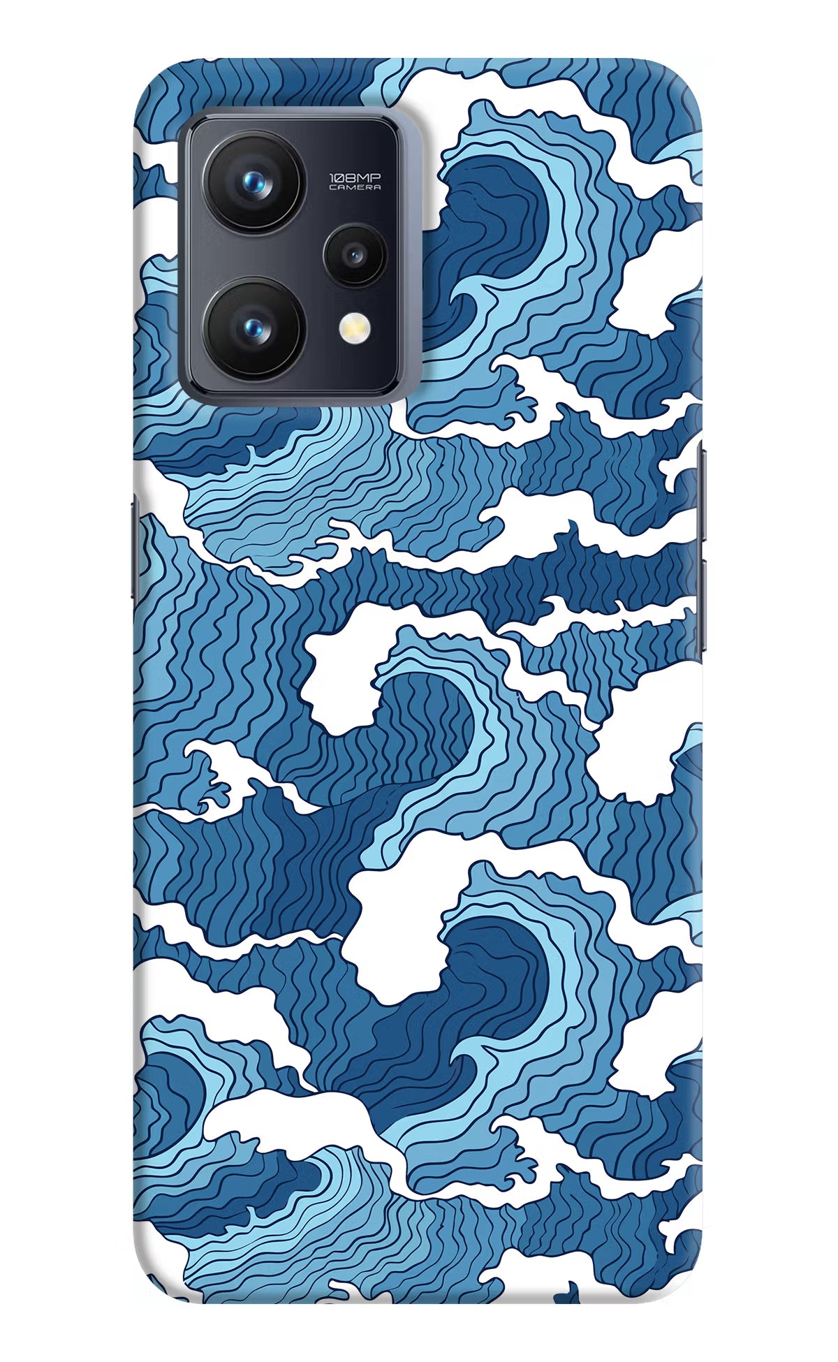 Blue Waves Realme 9 4G Hard Case Back Cover by Casekaro