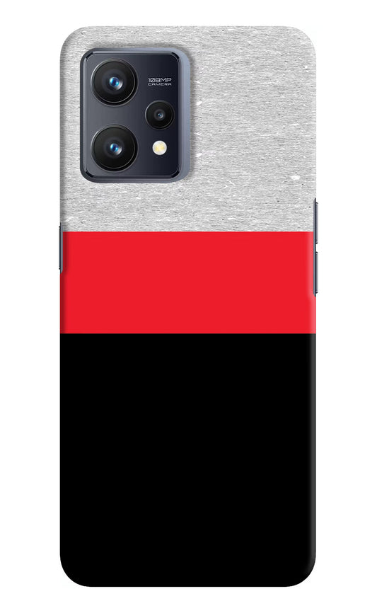 Tri Color Pattern Realme 9 4G Hard Case Back Cover by Casekaro
