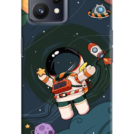 Cartoon Astronaut Realme 9 4G Hard Case Back Cover by Casekaro