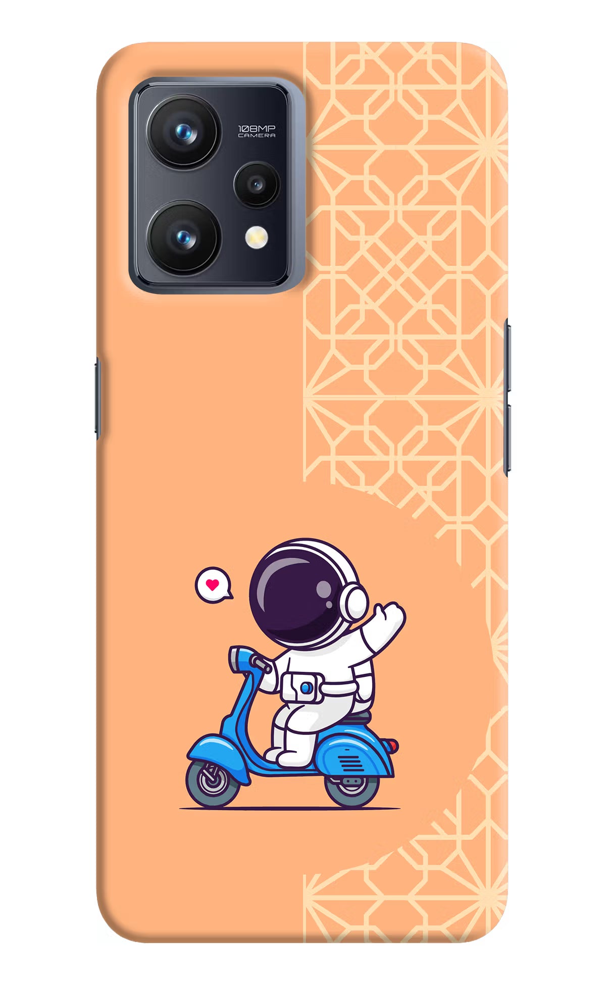 Cute Astronaut Riding Realme 9 4G Hard Case Back Cover by Casekaro