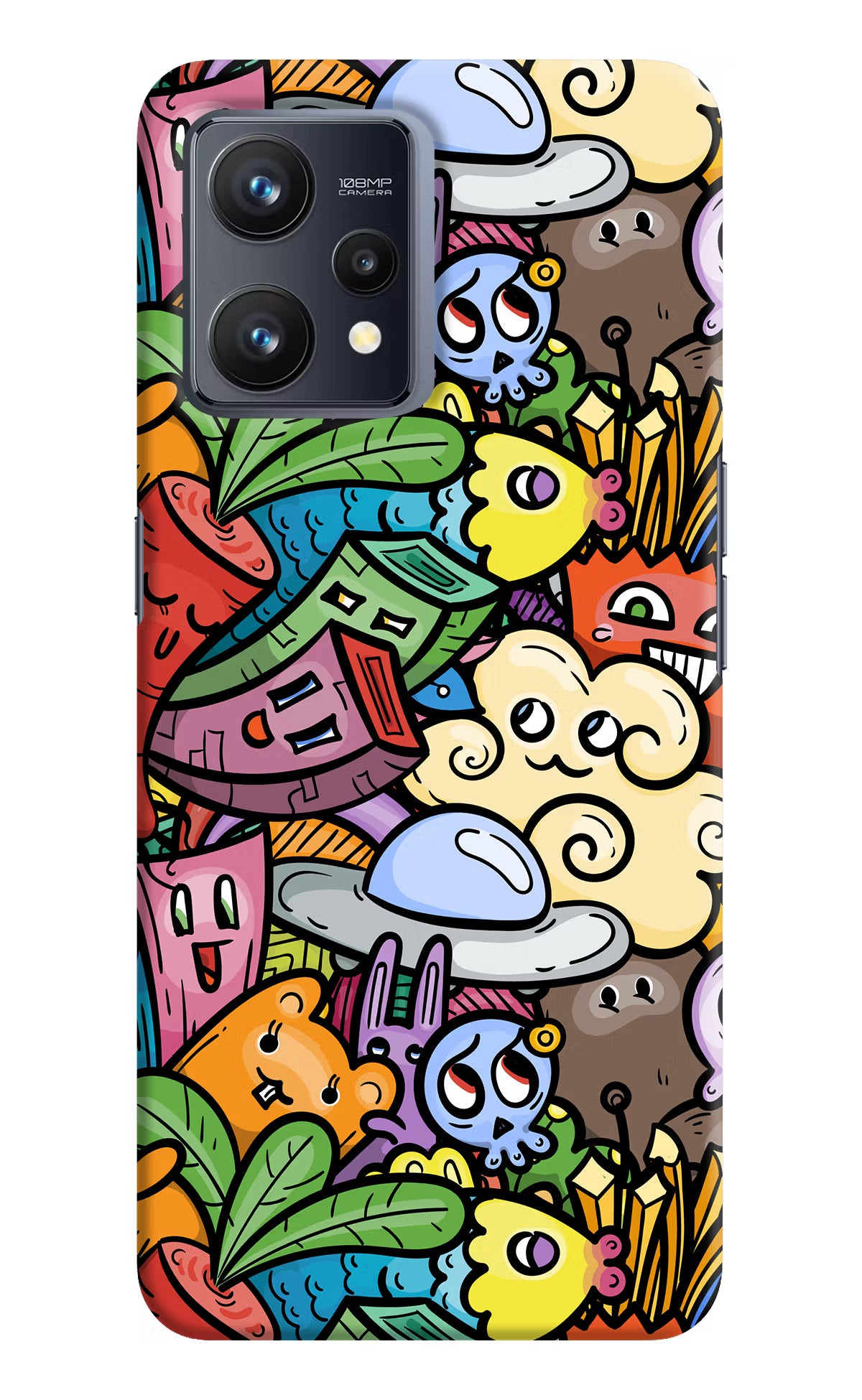 Veggie Doodle Realme 9 4G Hard Case Back Cover by Casekaro