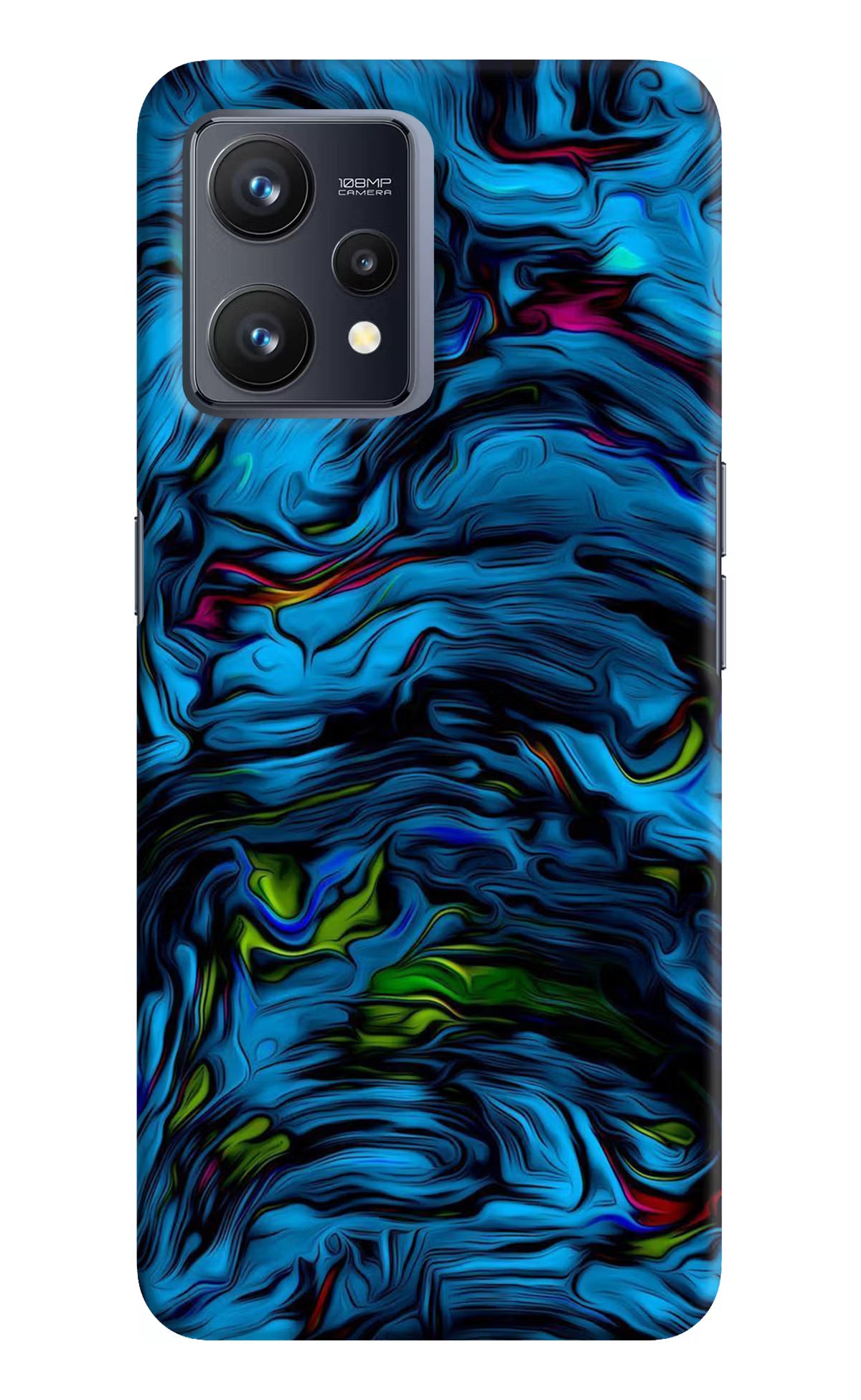 Dark Blue Abstract Realme 9 4G Hard Case Back Cover by Casekaro