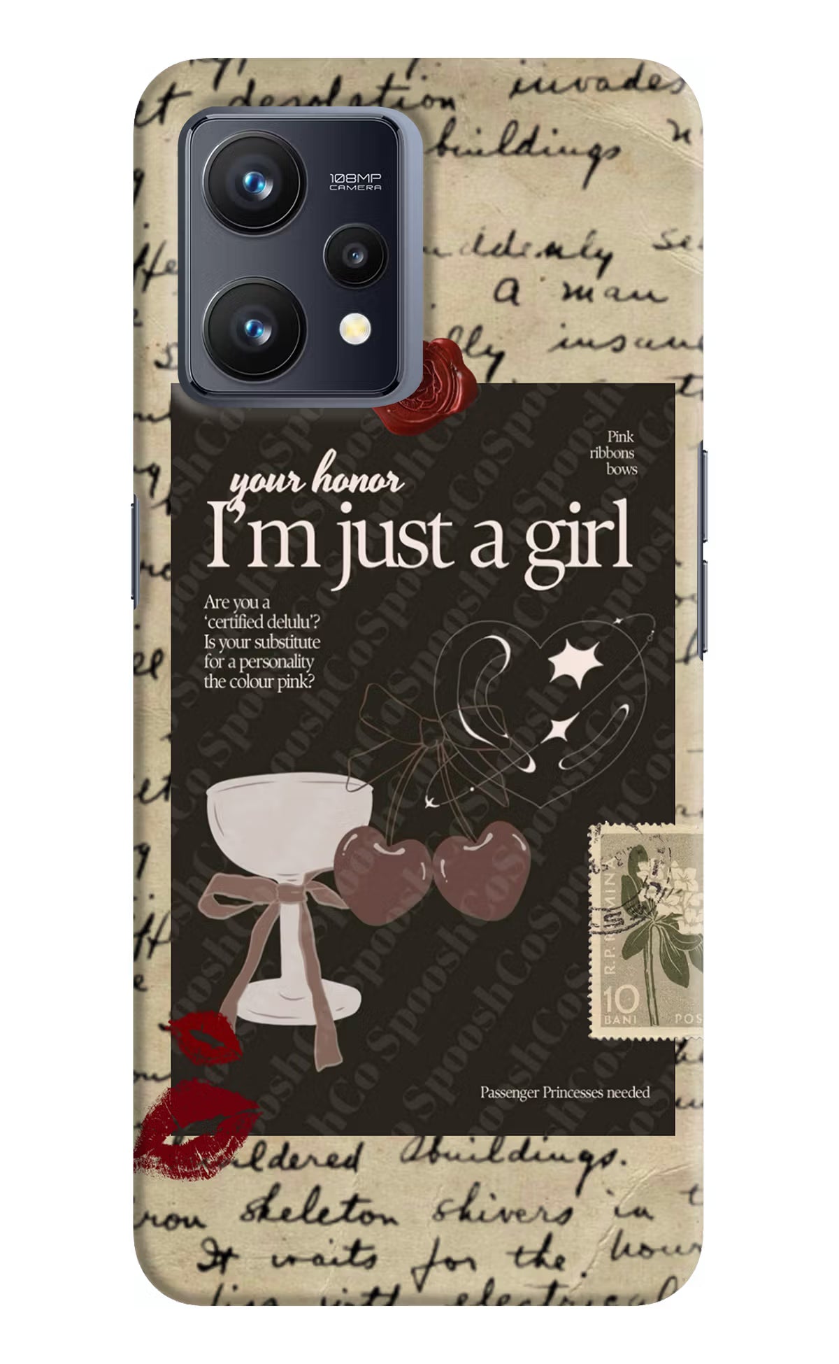 I am just a girl Realme 9 4G Hard Case Back Cover by Casekaro
