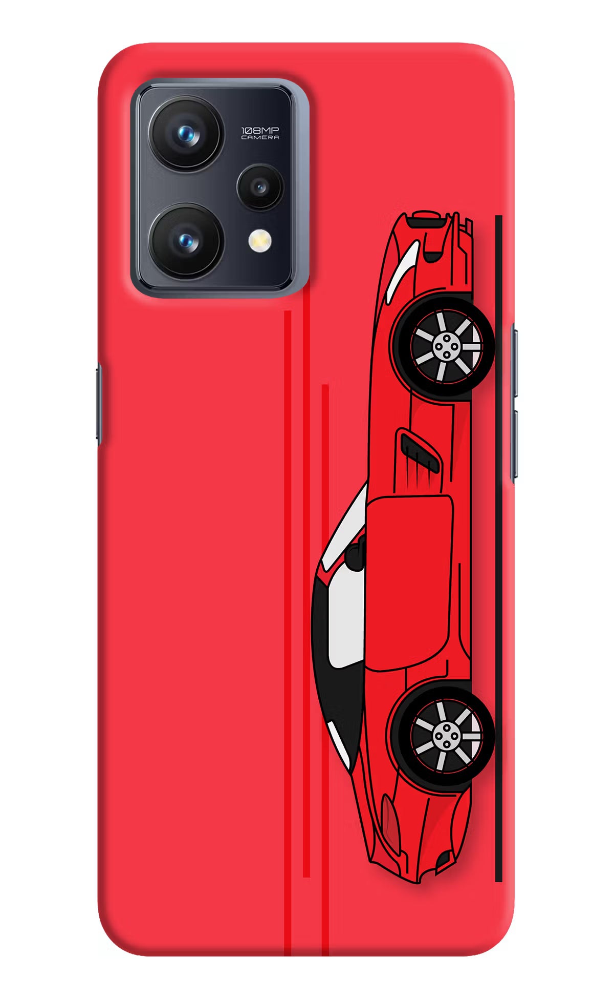 Red Velocity Realme 9 4G Hard Case Back Cover by Casekaro