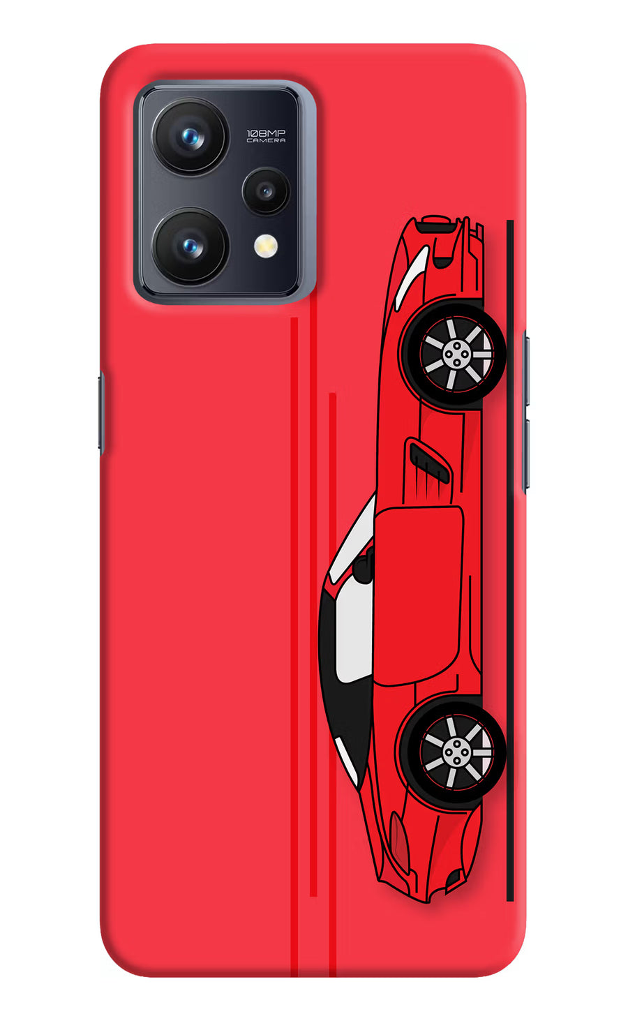 Red Velocity Realme 9 4G Back Cover, Hard case