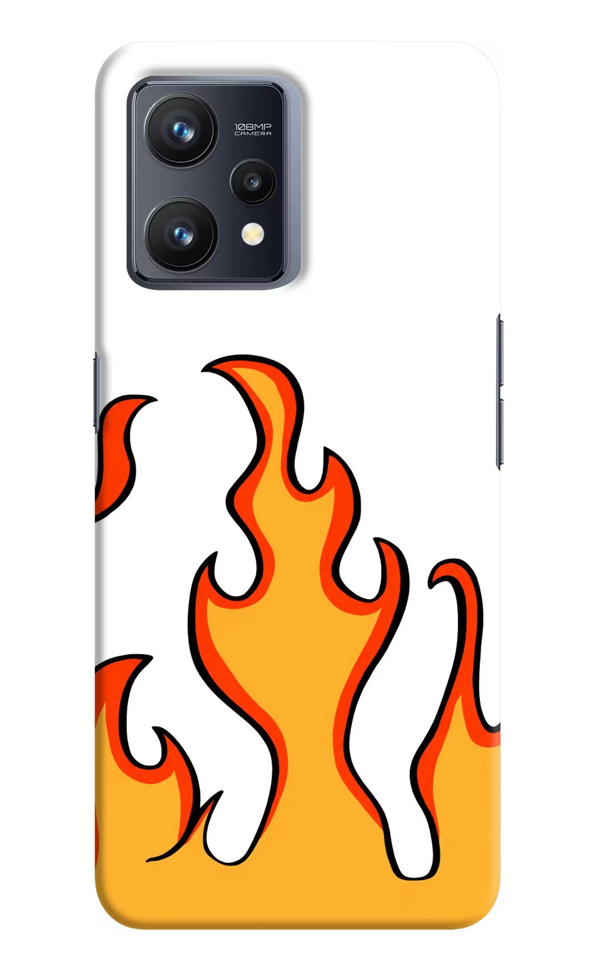 Fired Up – White Realme 9 4G Hard Case Back Cover by Casekaro