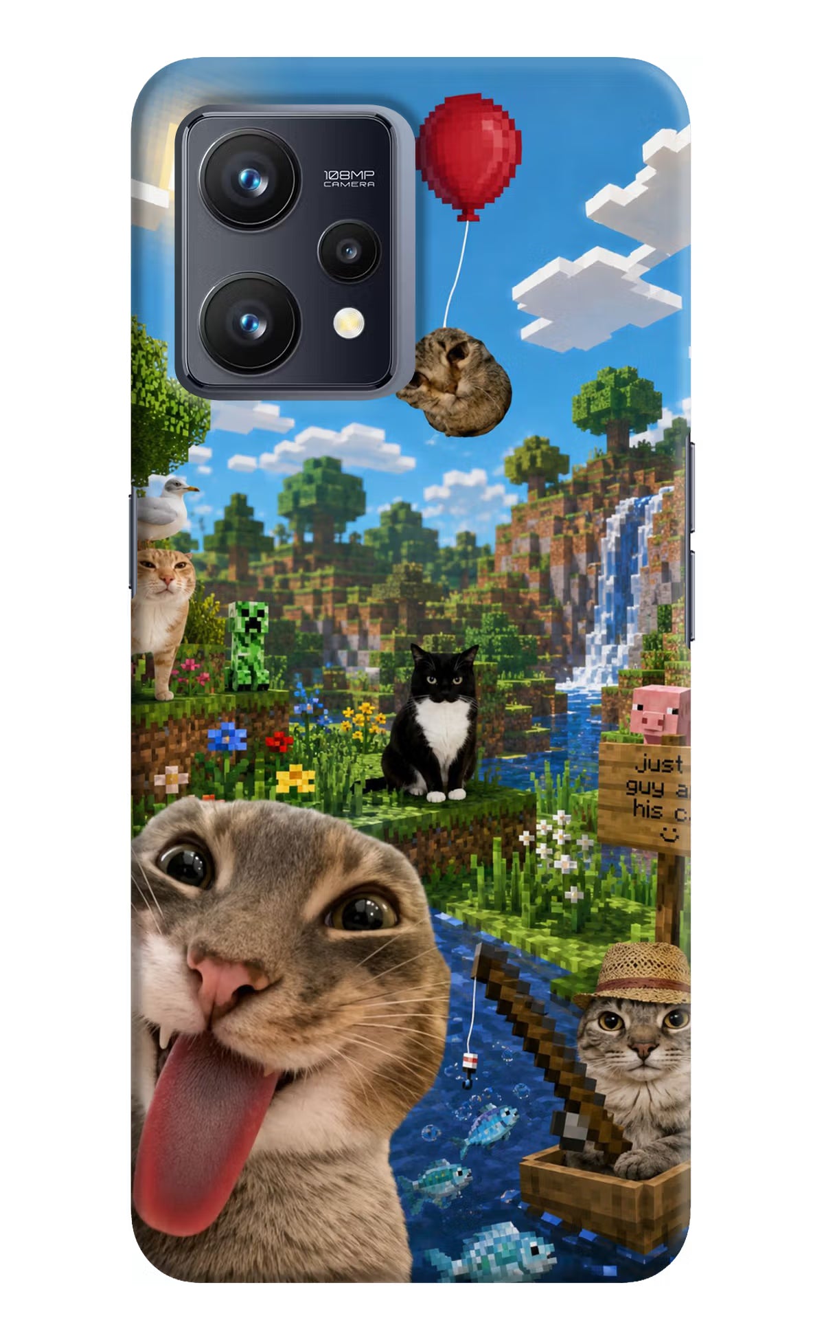 Minecraft Cat Chaos Realme 9 4G Back Cover