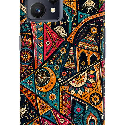 Folk Print Realme 9 4G Back Cover
