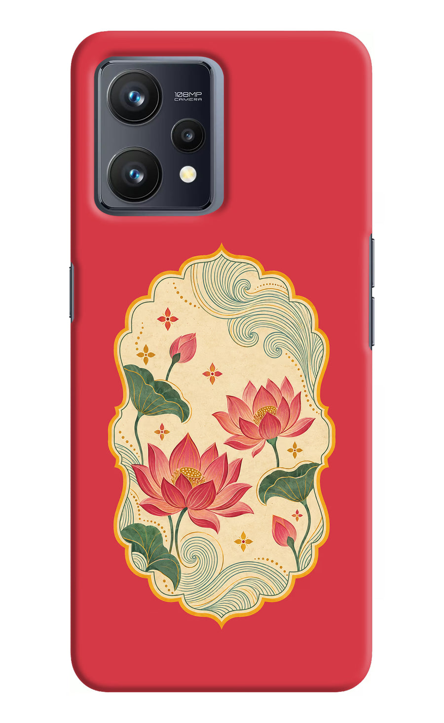 Pink Lotus Realme 9 4G Back Cover, Hard case