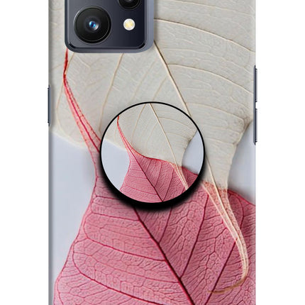 White Pink Leaf Realme 9 4G Pop Case by Casekaro