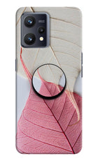 White Pink Leaf Realme 9 4G Pop Case by Casekaro