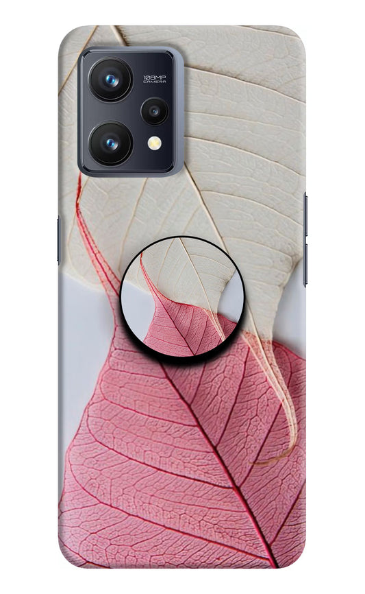 White Pink Leaf Realme 9 4G Pop Case by Casekaro